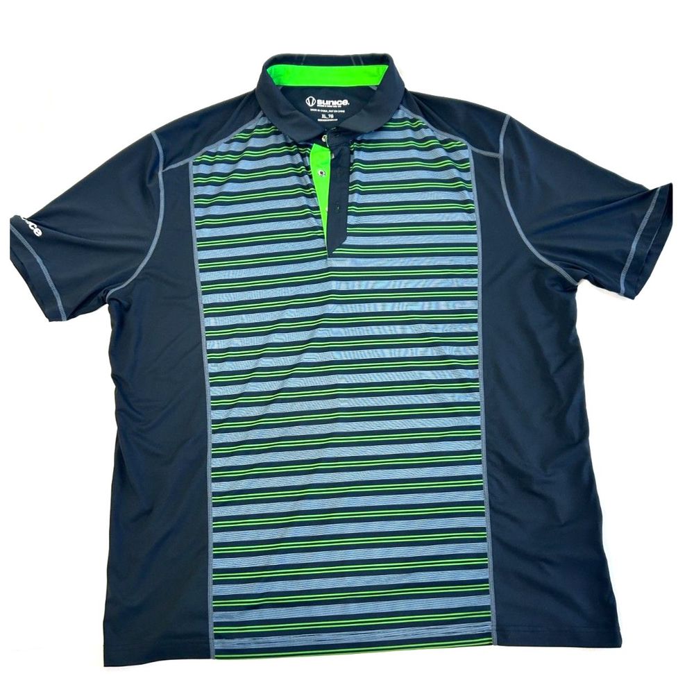 Sunice Mens XL Polyester Golf Polo Button Up Collar